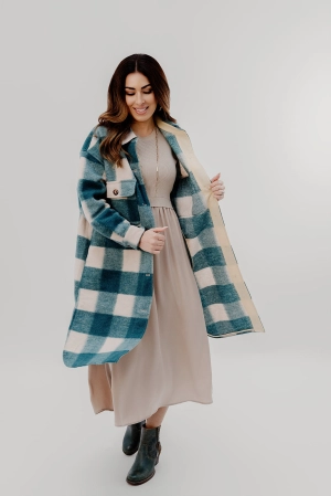 Plush Plaid Tunic Shacket
