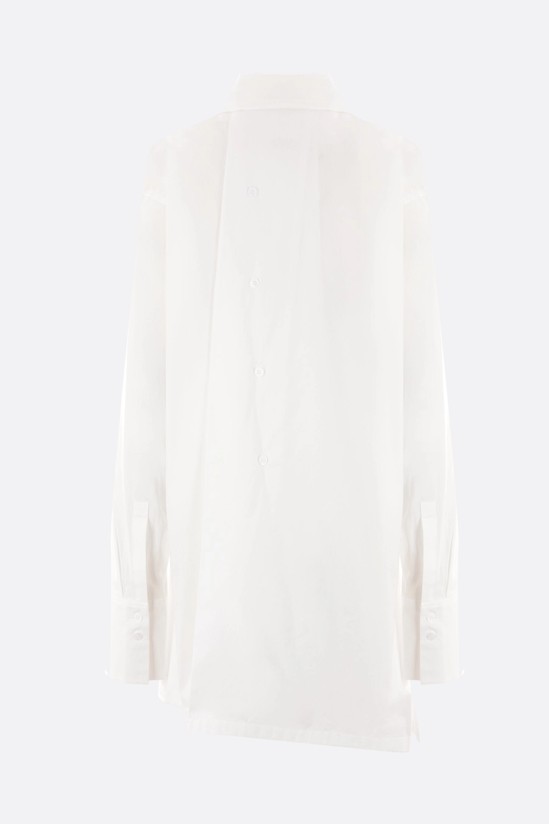 poplin asymmetric shirt