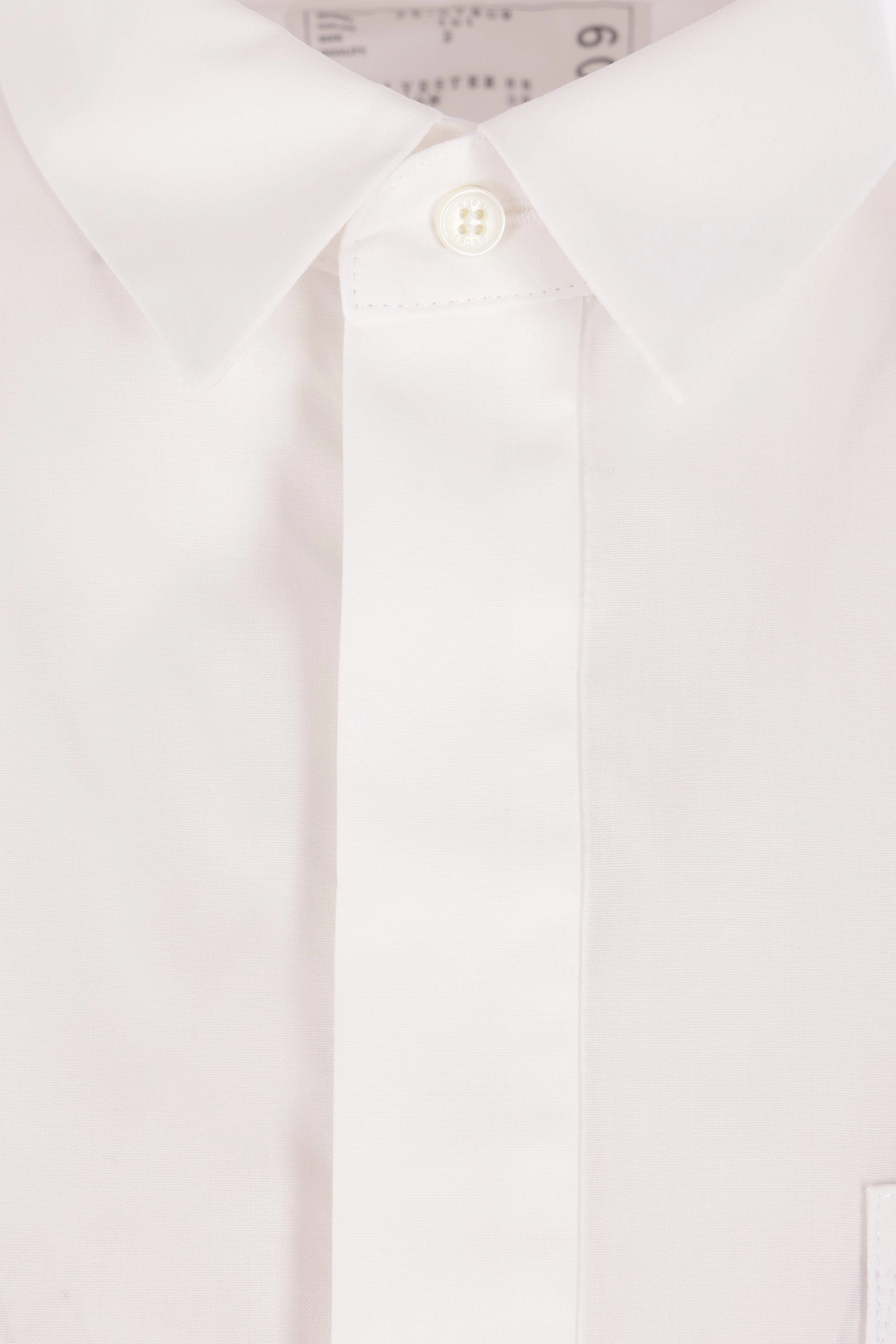 poplin shirt with deconstructed sleeves