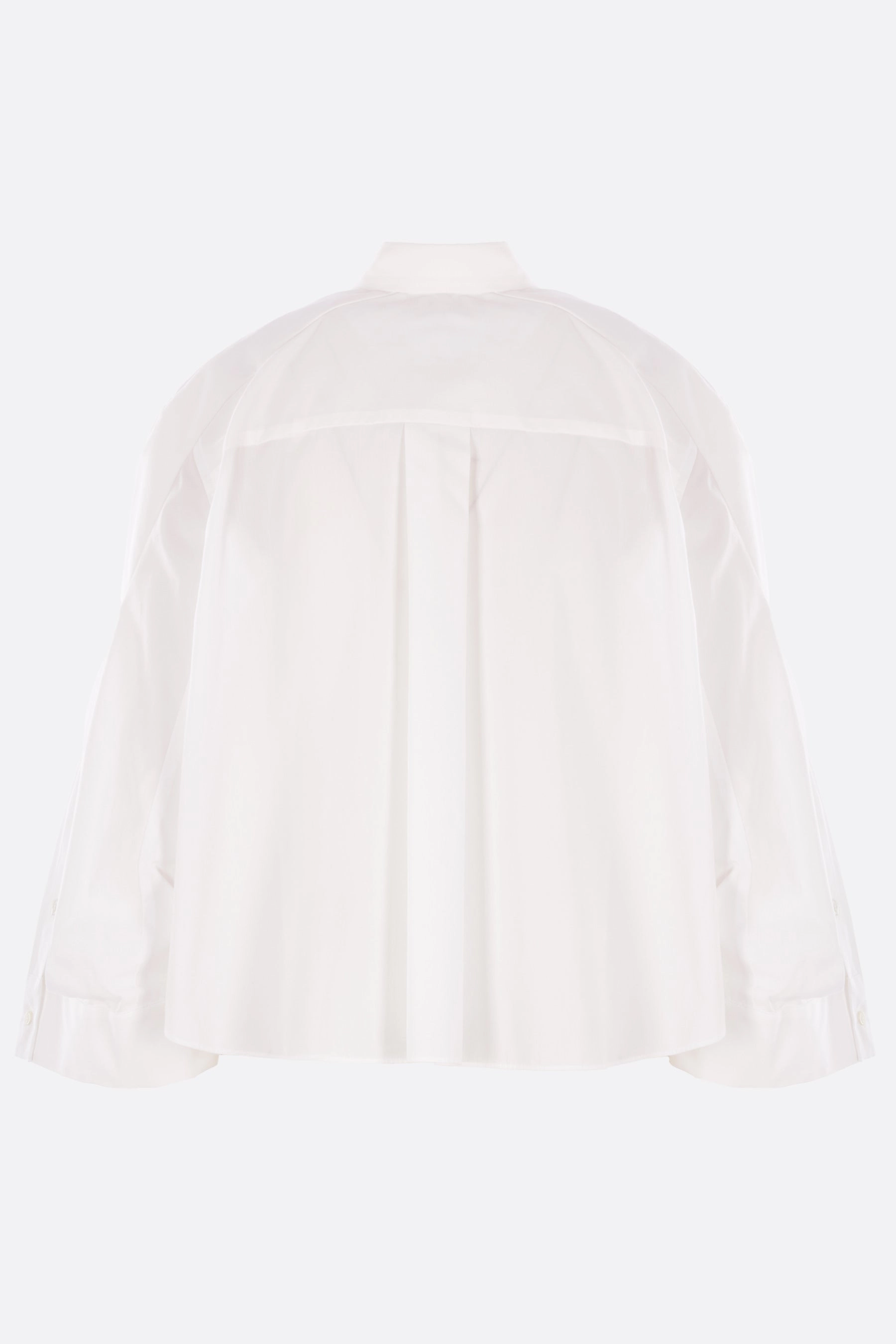 poplin shirt with deconstructed sleeves