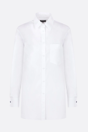 poplin shirt with denim cufflinks