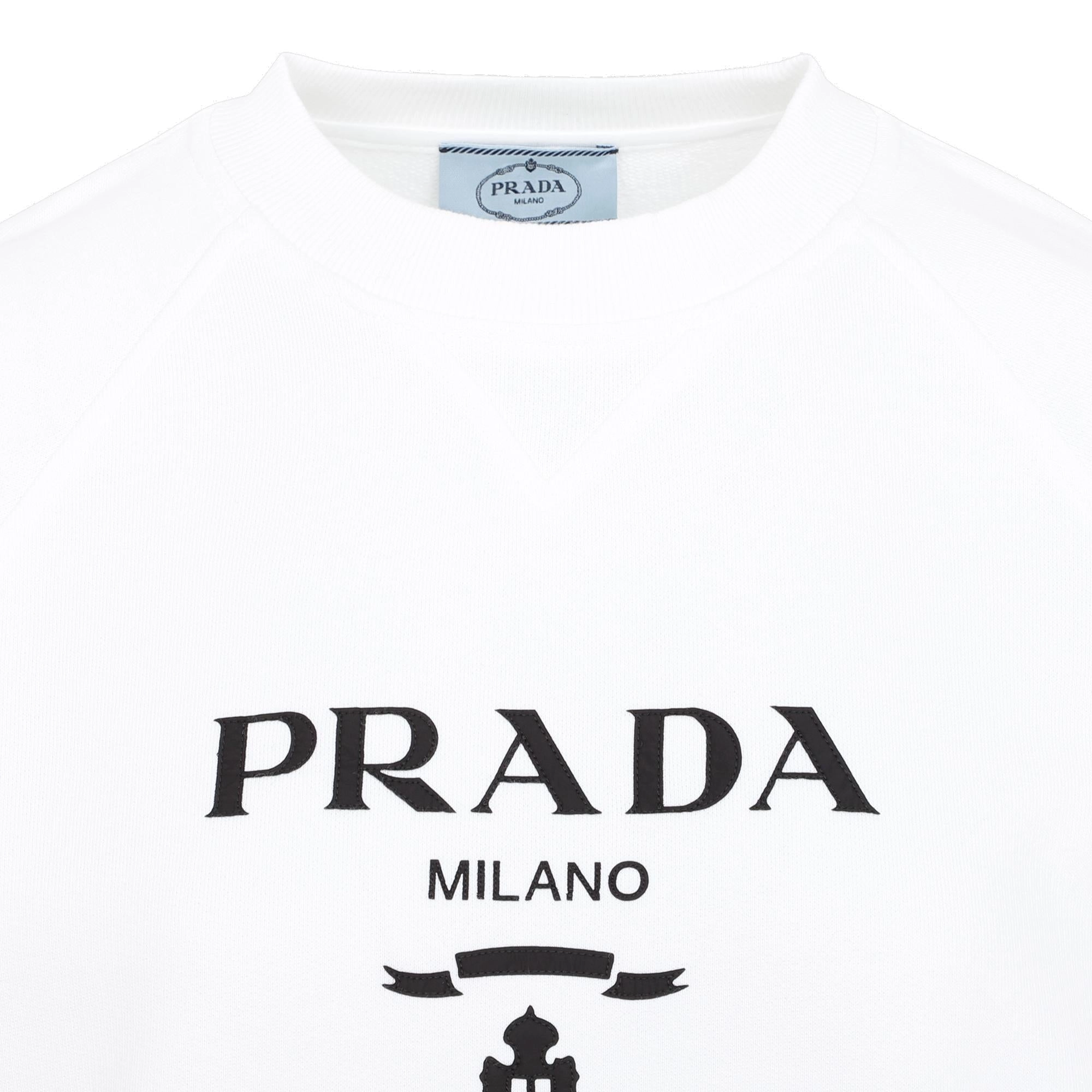 Prada Logo Printed Crewneck Sweatshirt