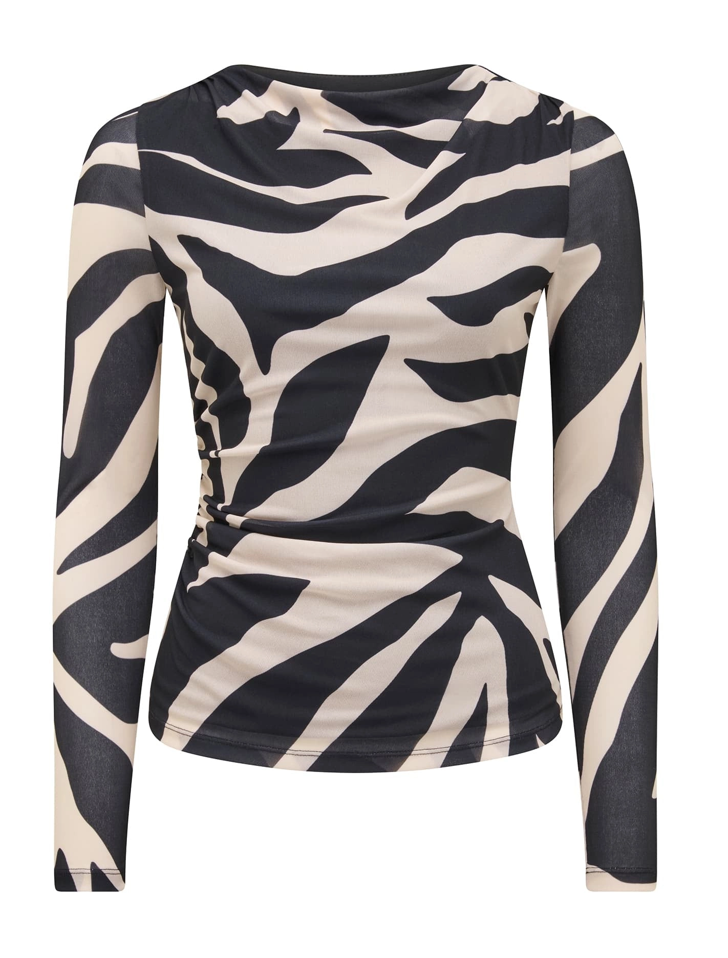 Raegan Ruched Mesh Top