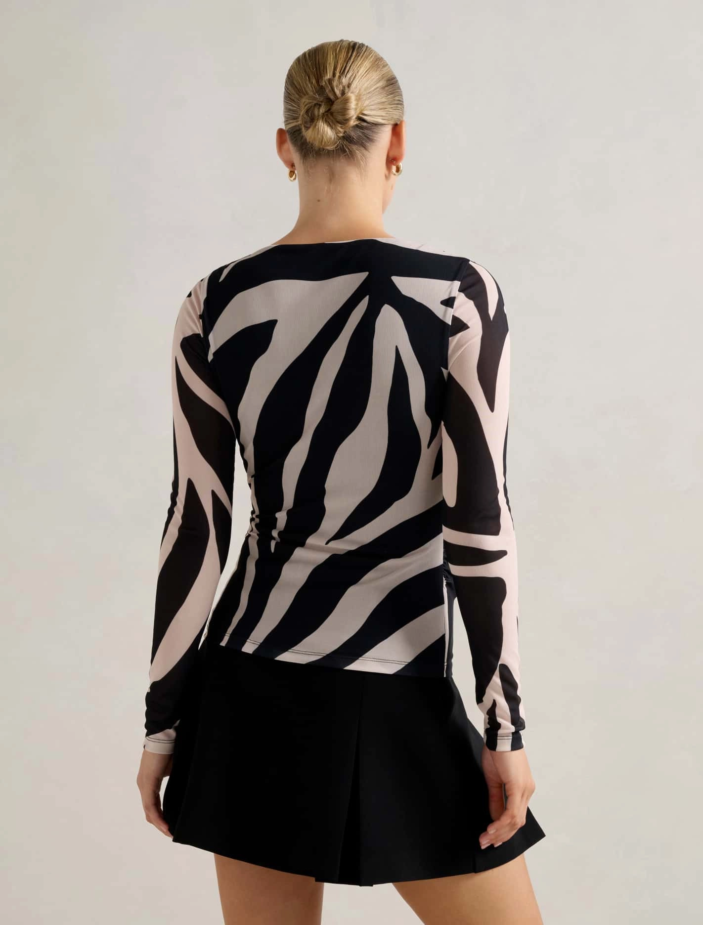 Raegan Ruched Mesh Top