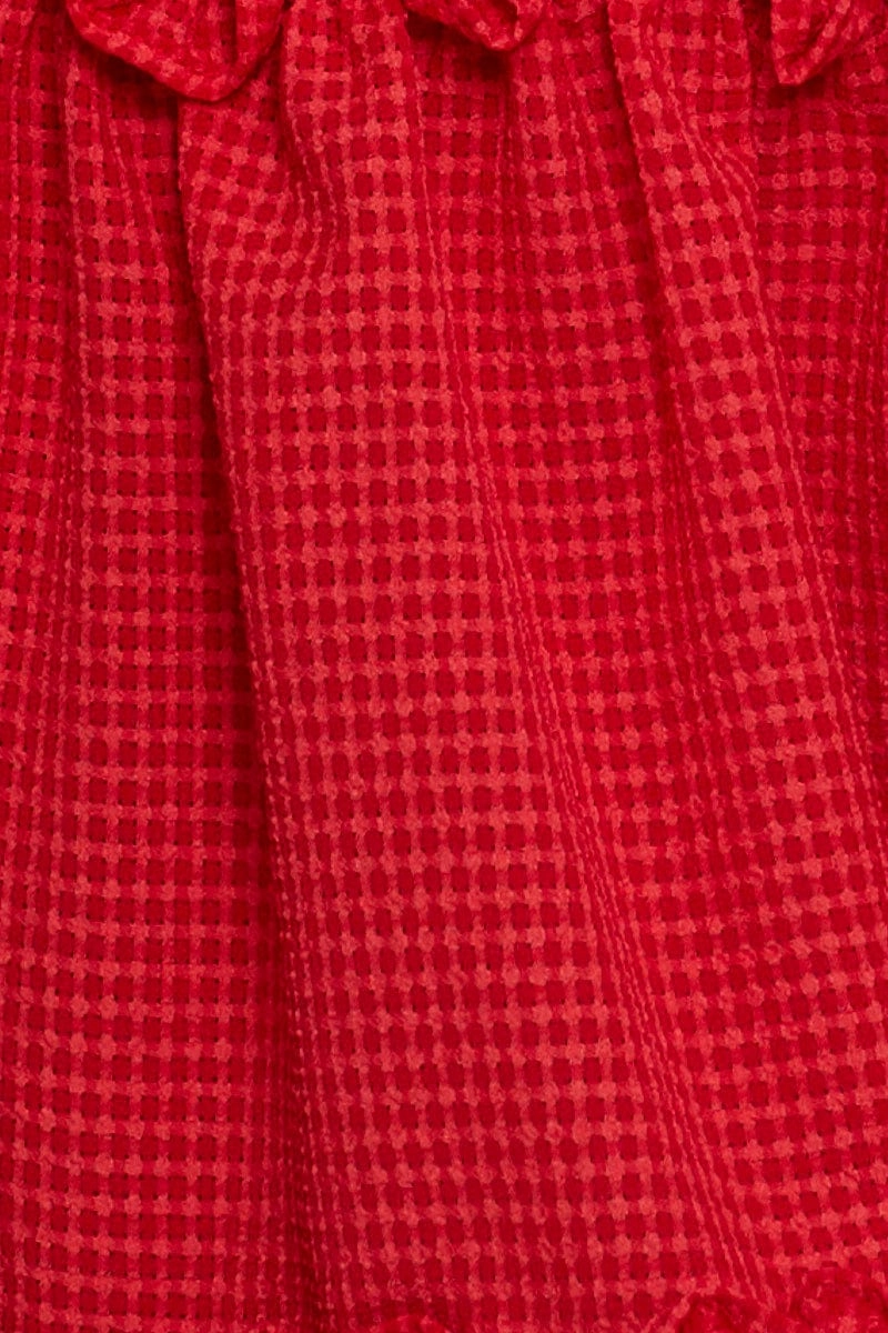 Red Crop Top Short Sleeve