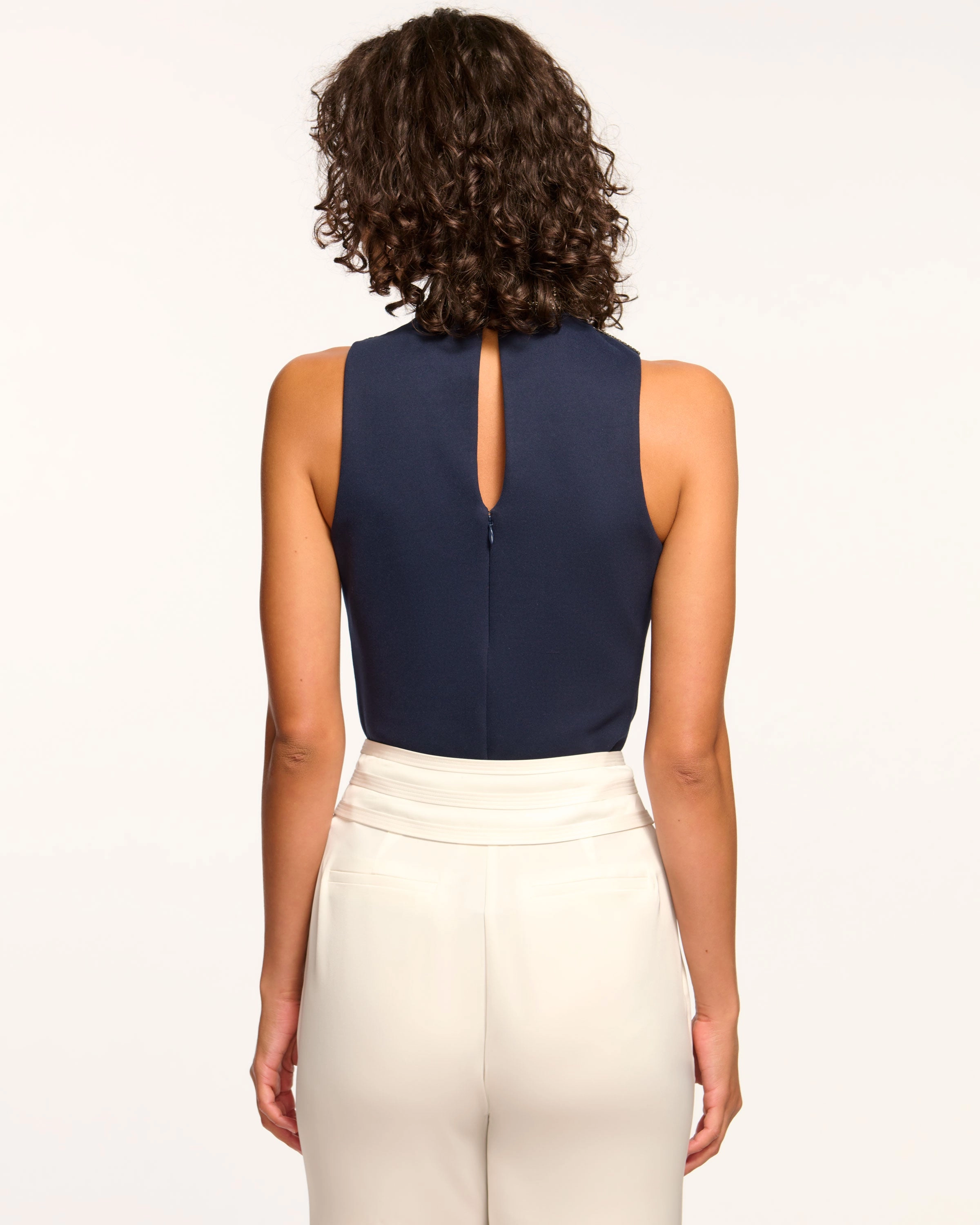 Ruth Embellished Turtleneck Tank Top