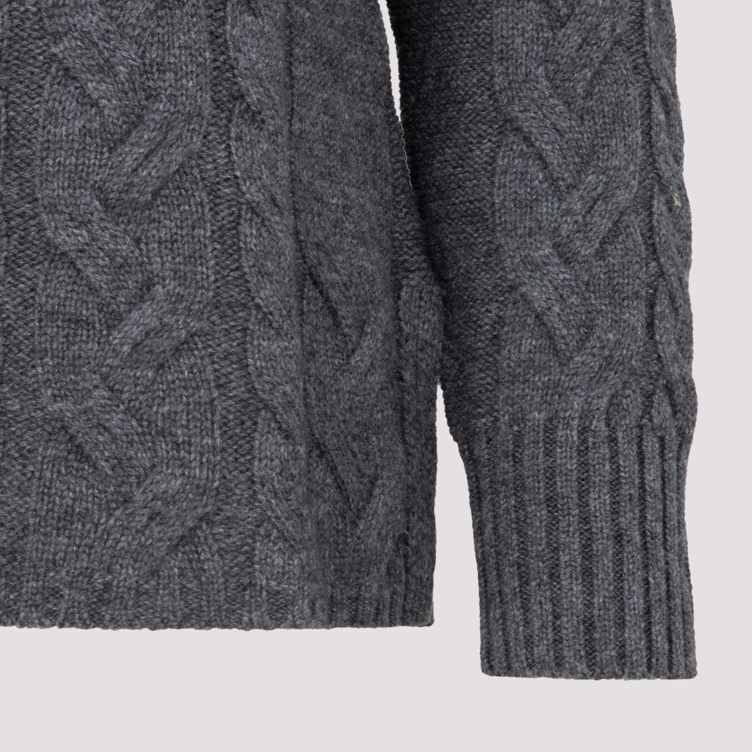 'S Max Mara Turtleneck Cable Knit Jumper