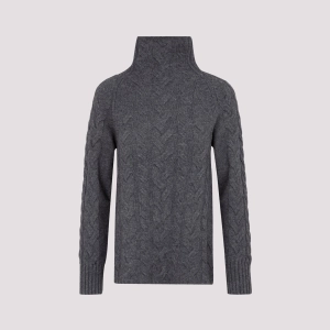 'S Max Mara Turtleneck Cable Knit Jumper