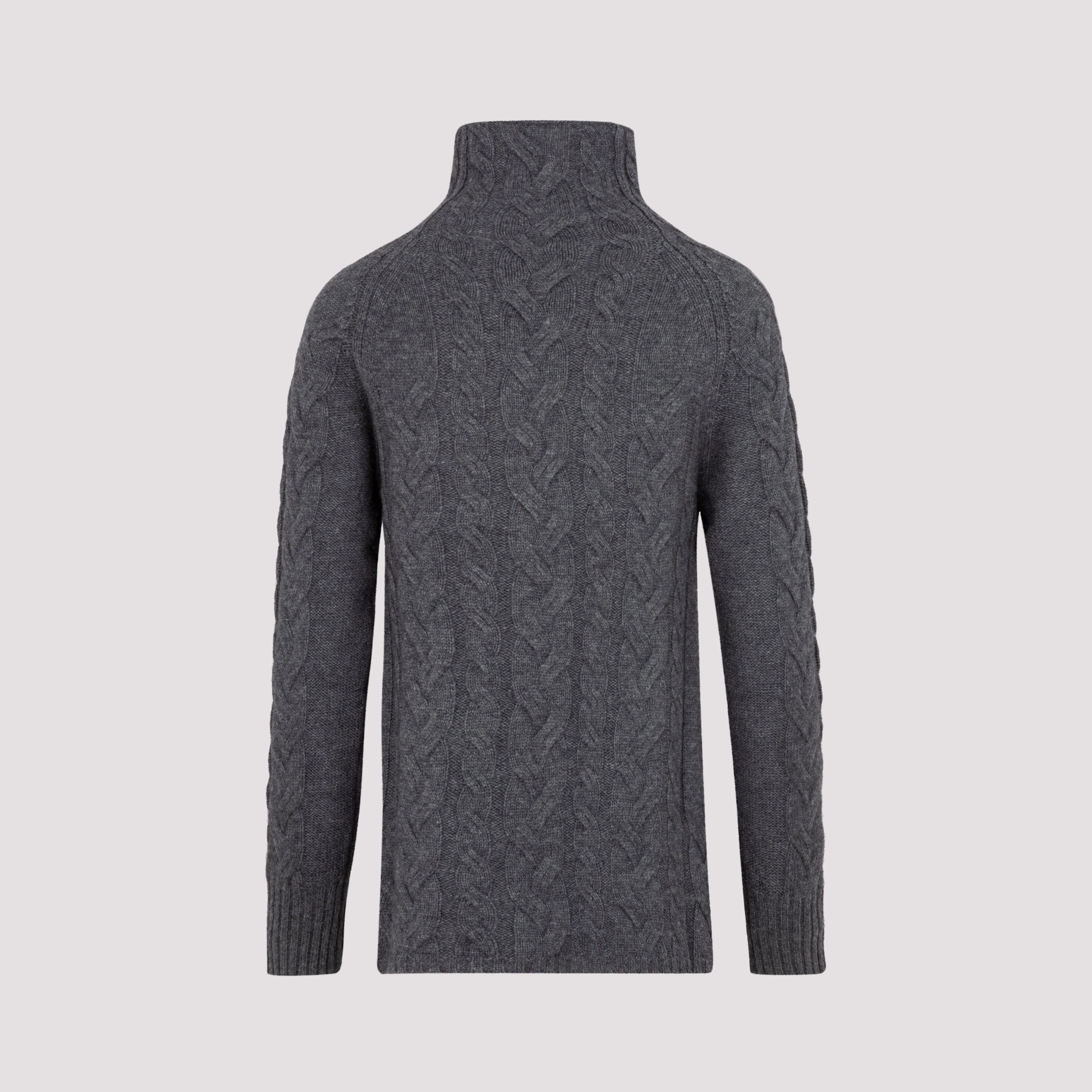 'S Max Mara Turtleneck Cable Knit Jumper