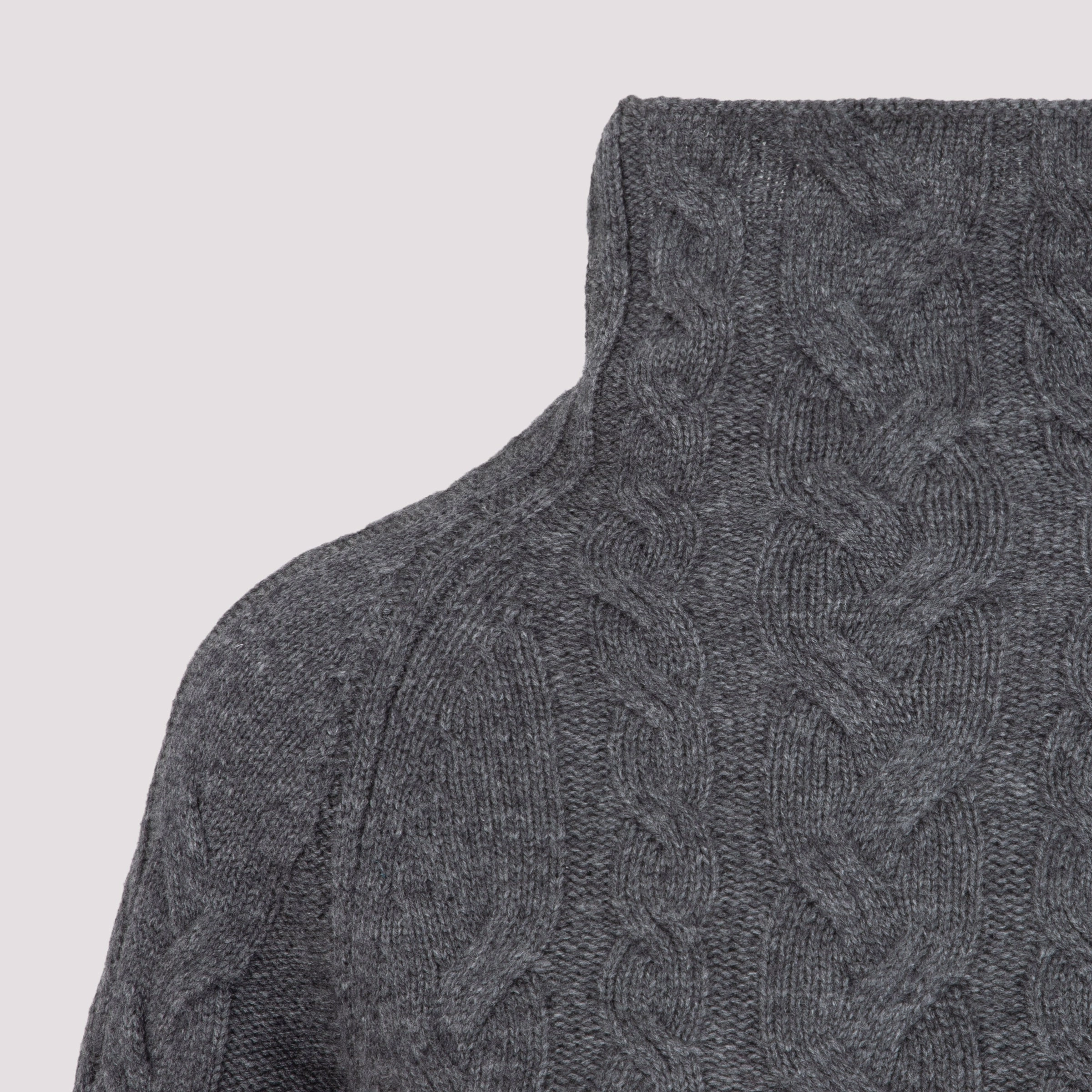 'S Max Mara Turtleneck Cable Knit Jumper