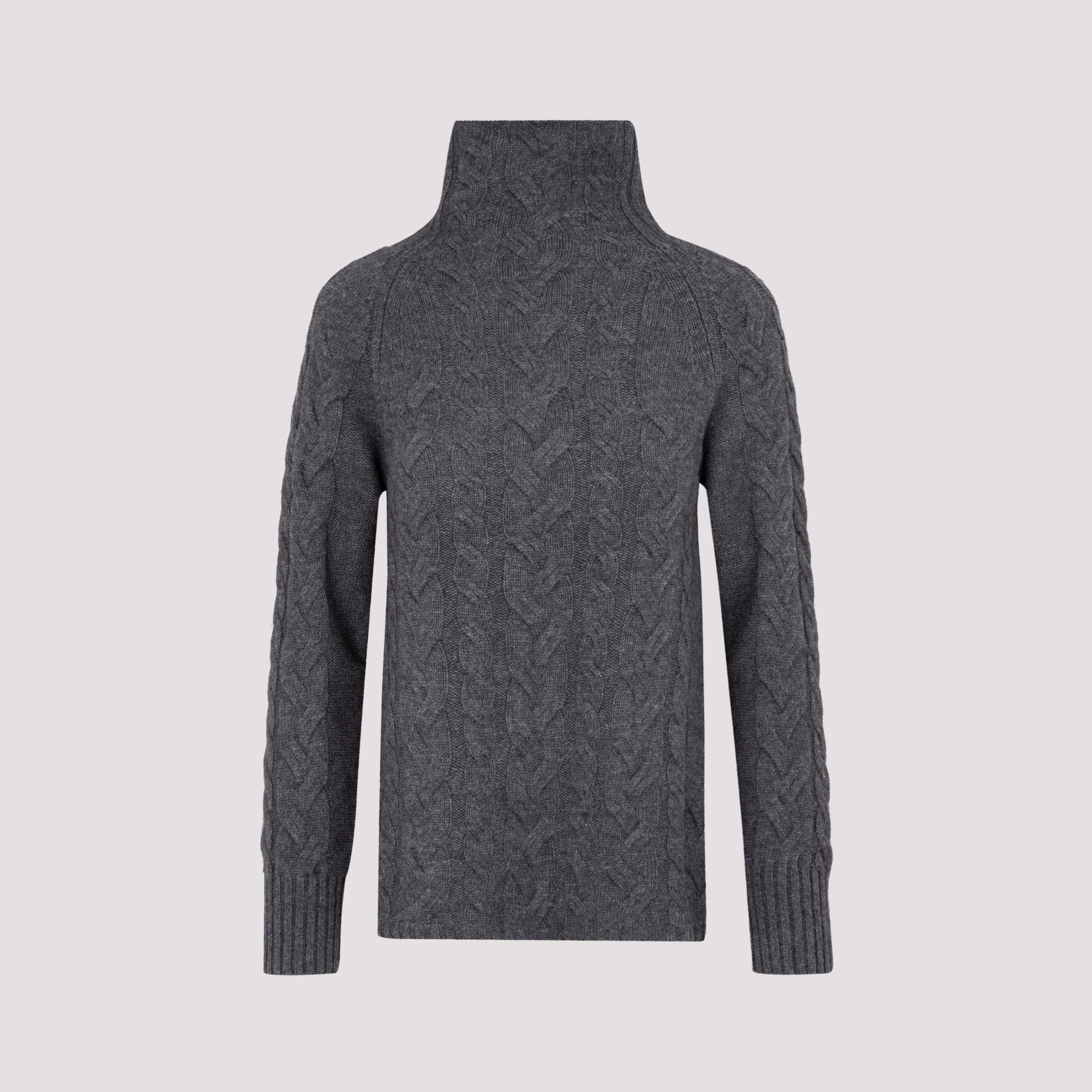 'S Max Mara Turtleneck Cable Knit Jumper
