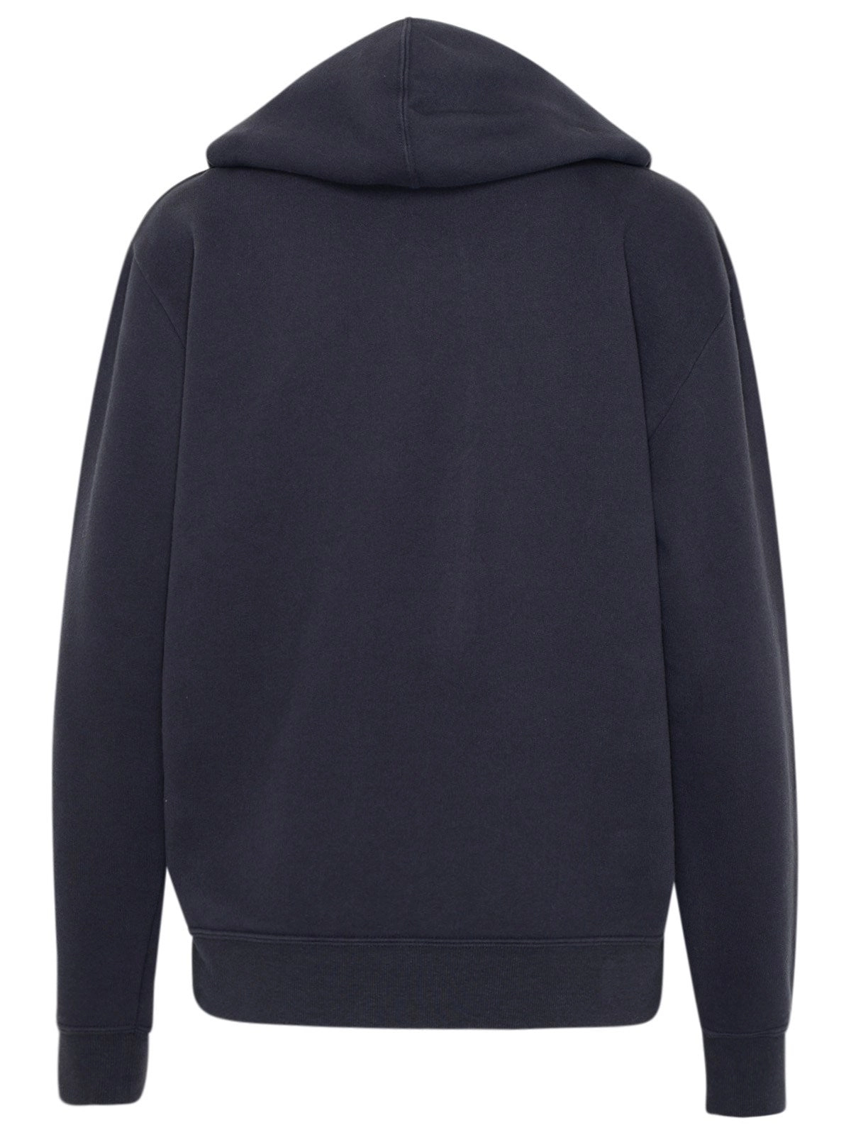 Saint Laurent Logo Print Drawstring Hoodie