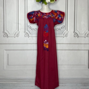San Antonino Gala Dress - Long Cotton Embroidery