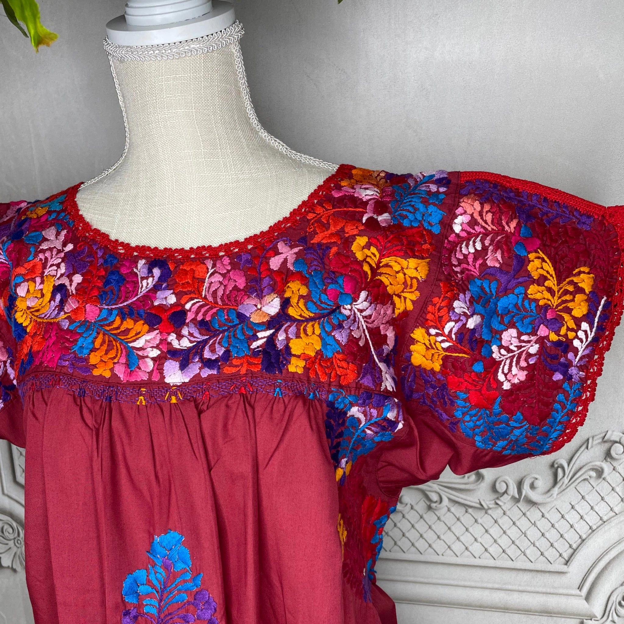 San Antonino Gala Dress - Long Cotton Embroidery