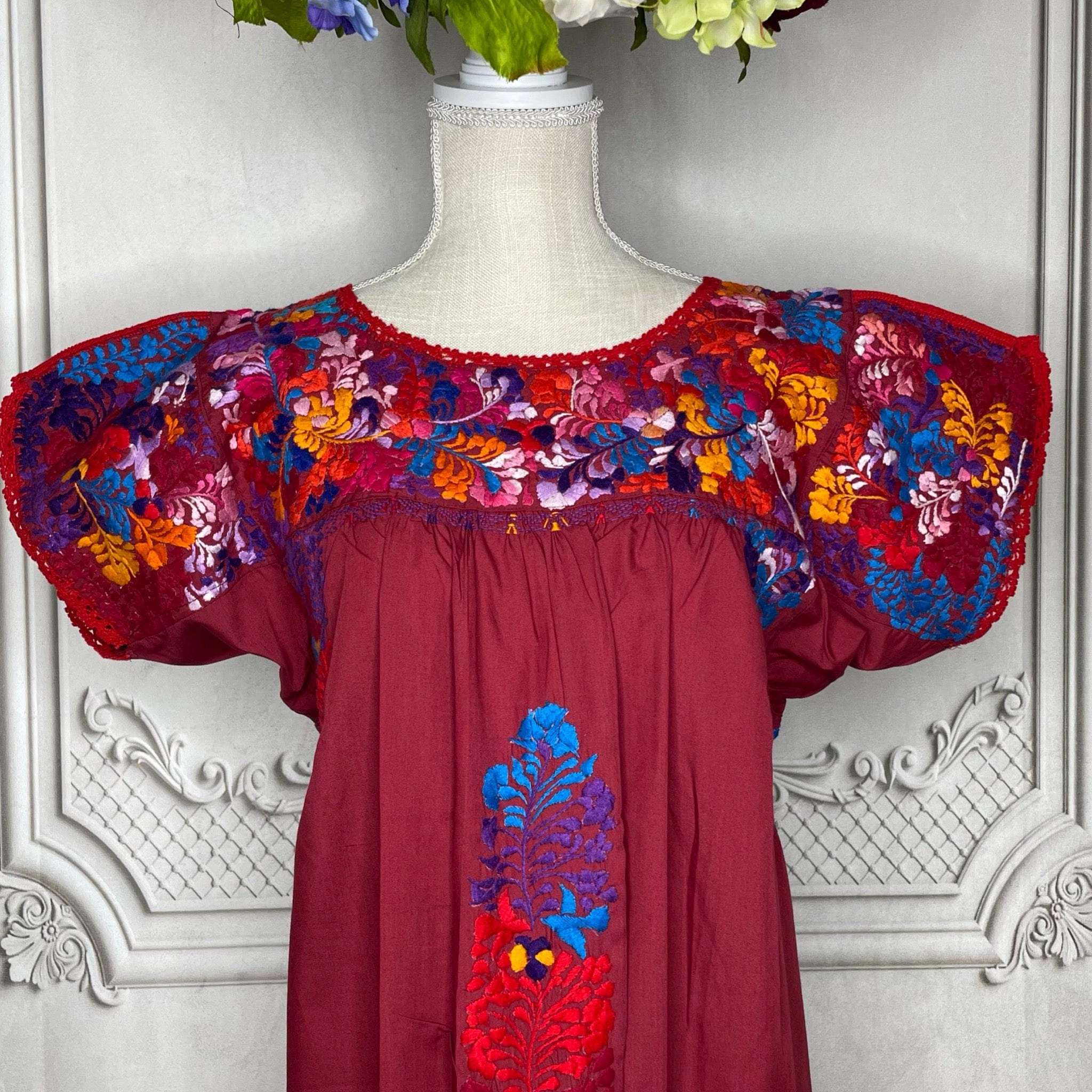 San Antonino Gala Dress - Long Cotton Embroidery