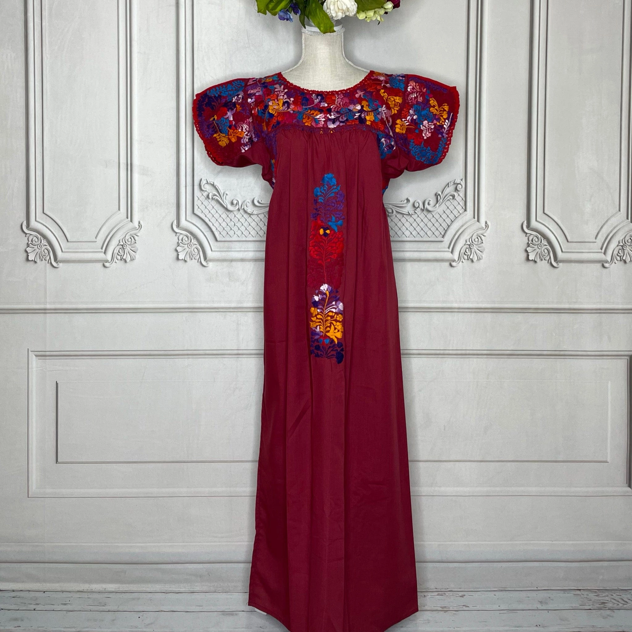 San Antonino Gala Dress - Long Cotton Embroidery