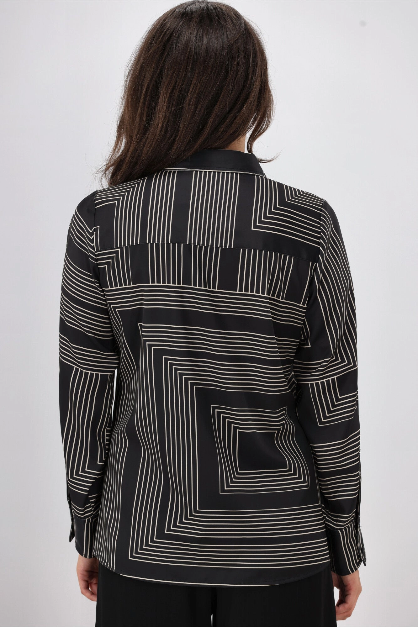 Shine On Label Bellingham Geo Print Shirt Black Natural