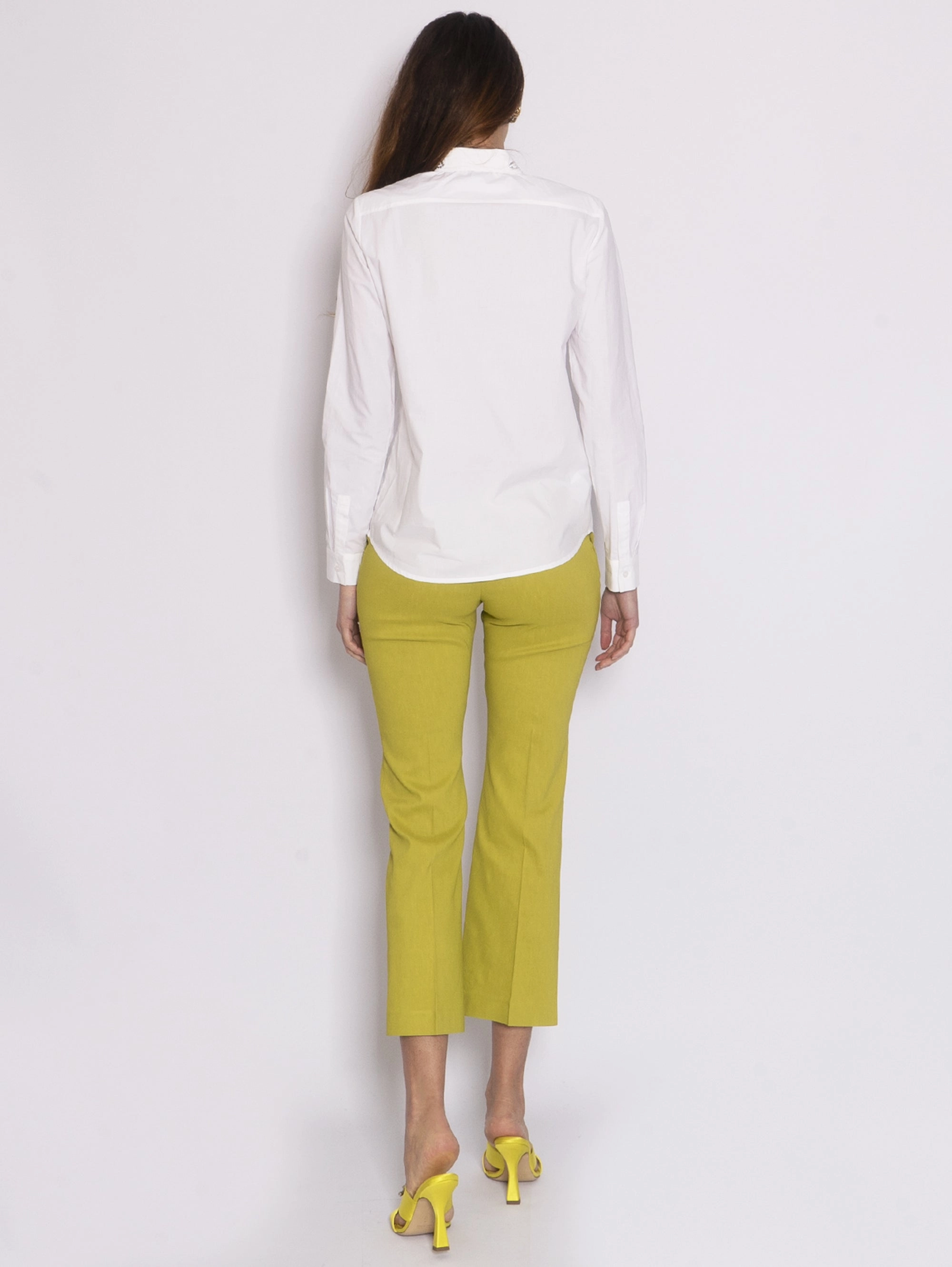 Shirt with Jewel Collar - White