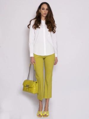 Shirt with Jewel Collar - White
