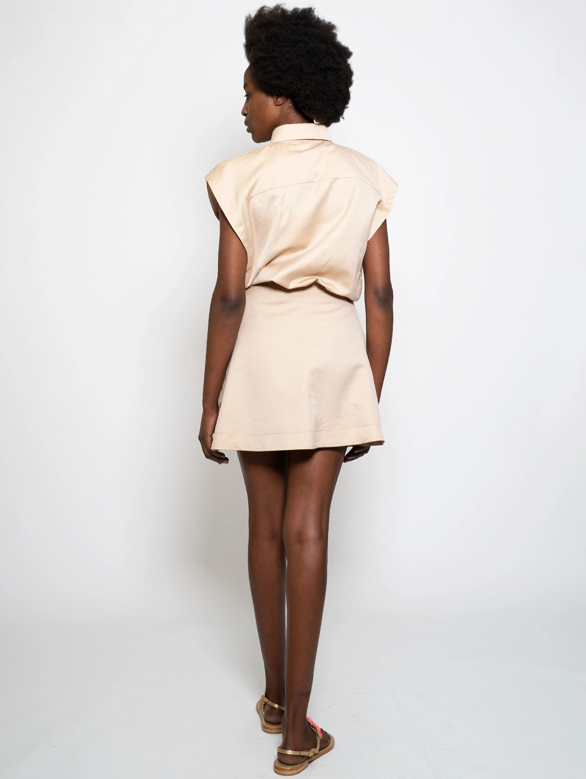 Short Dress Chemisier Sand