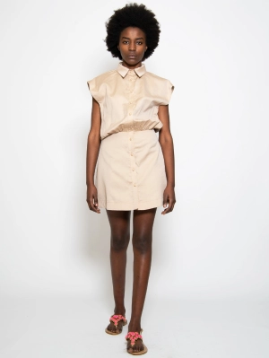 Short Dress Chemisier Sand