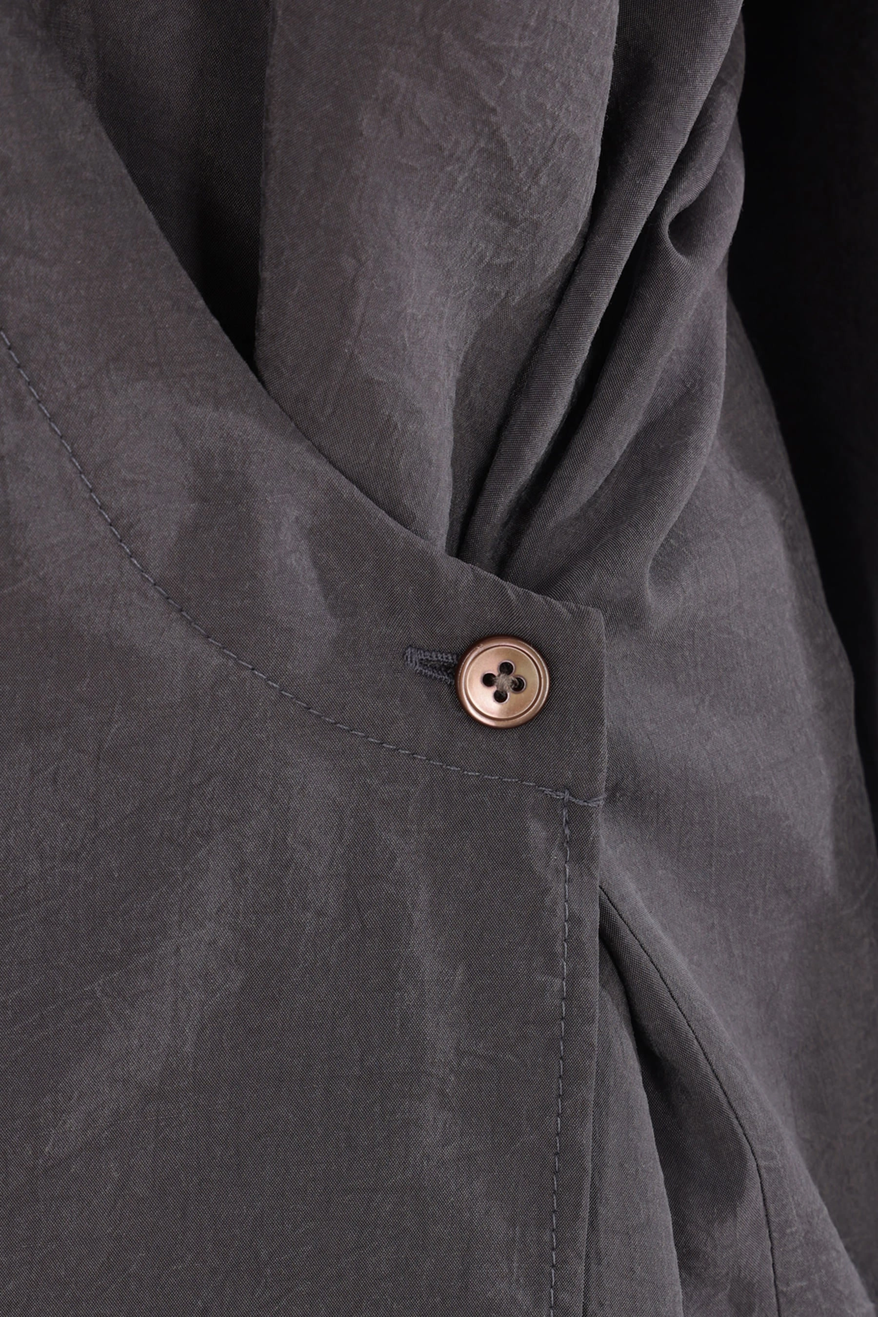silk blend twisted shirt dress