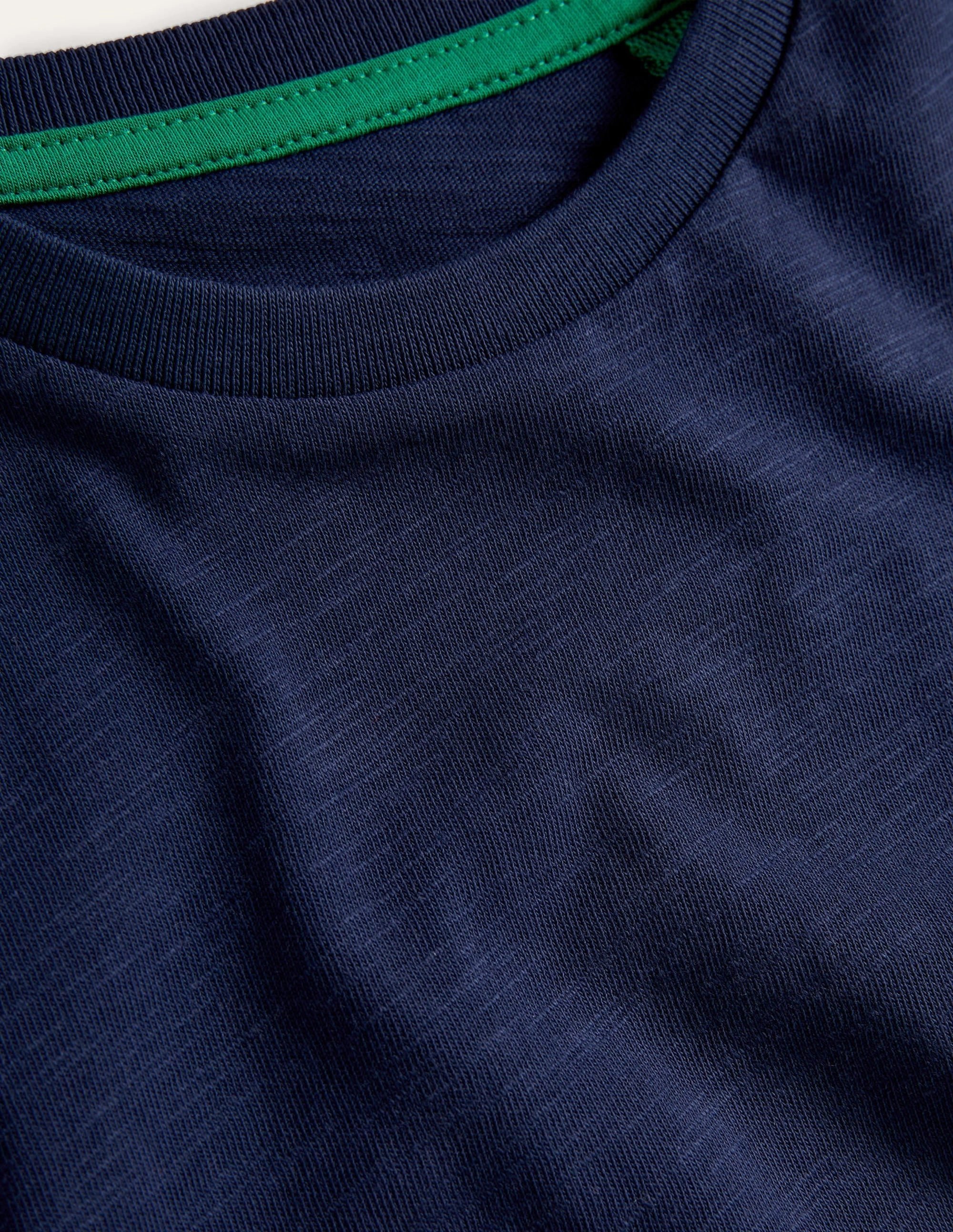Slub Washed T-shirt-Navy Blue