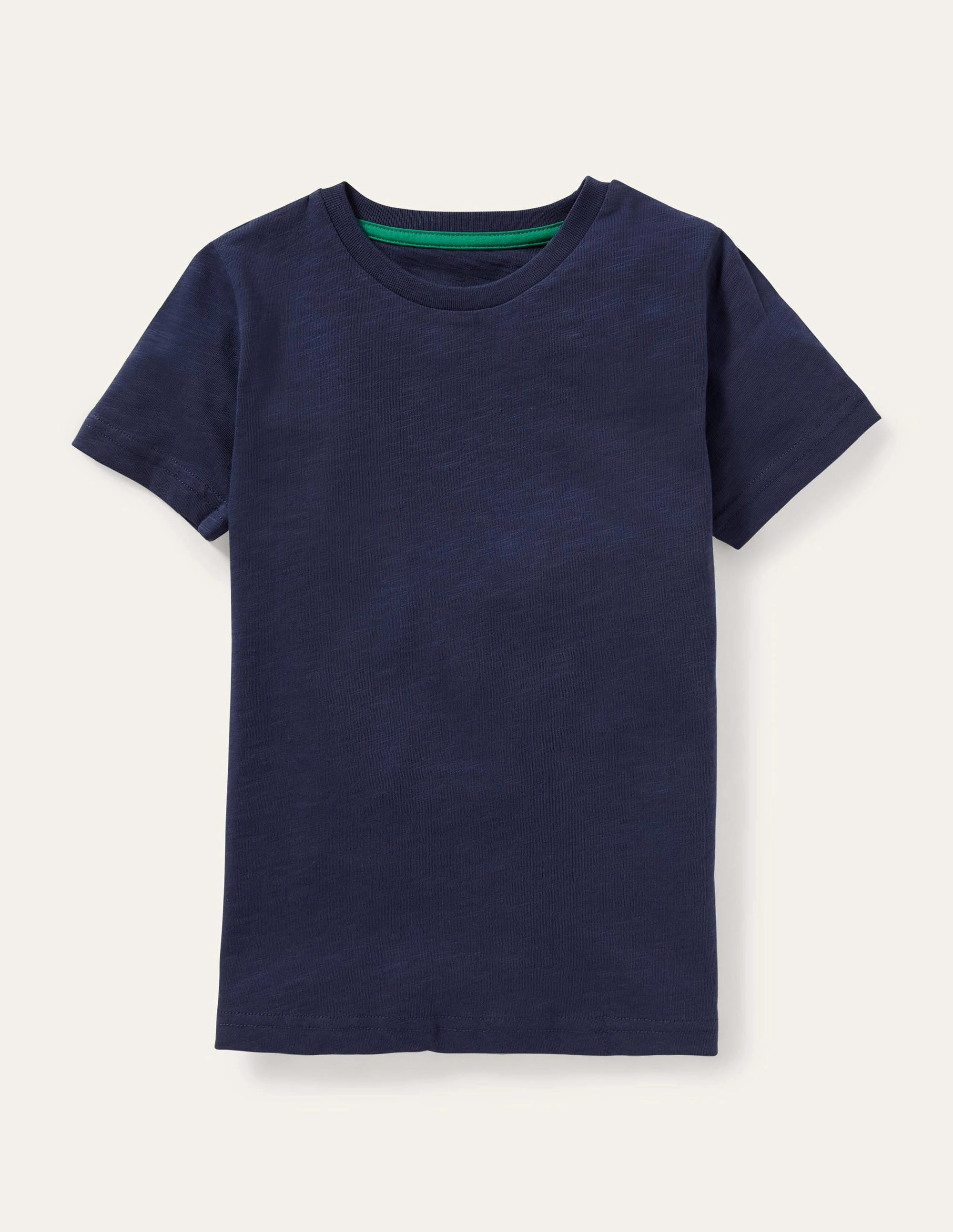 Slub Washed T-shirt-Navy Blue
