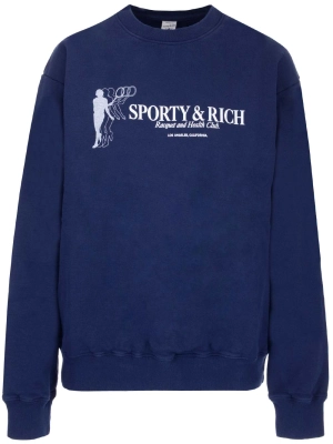 Sporty & Rich Racquet Health Crewneck Sweatshirt