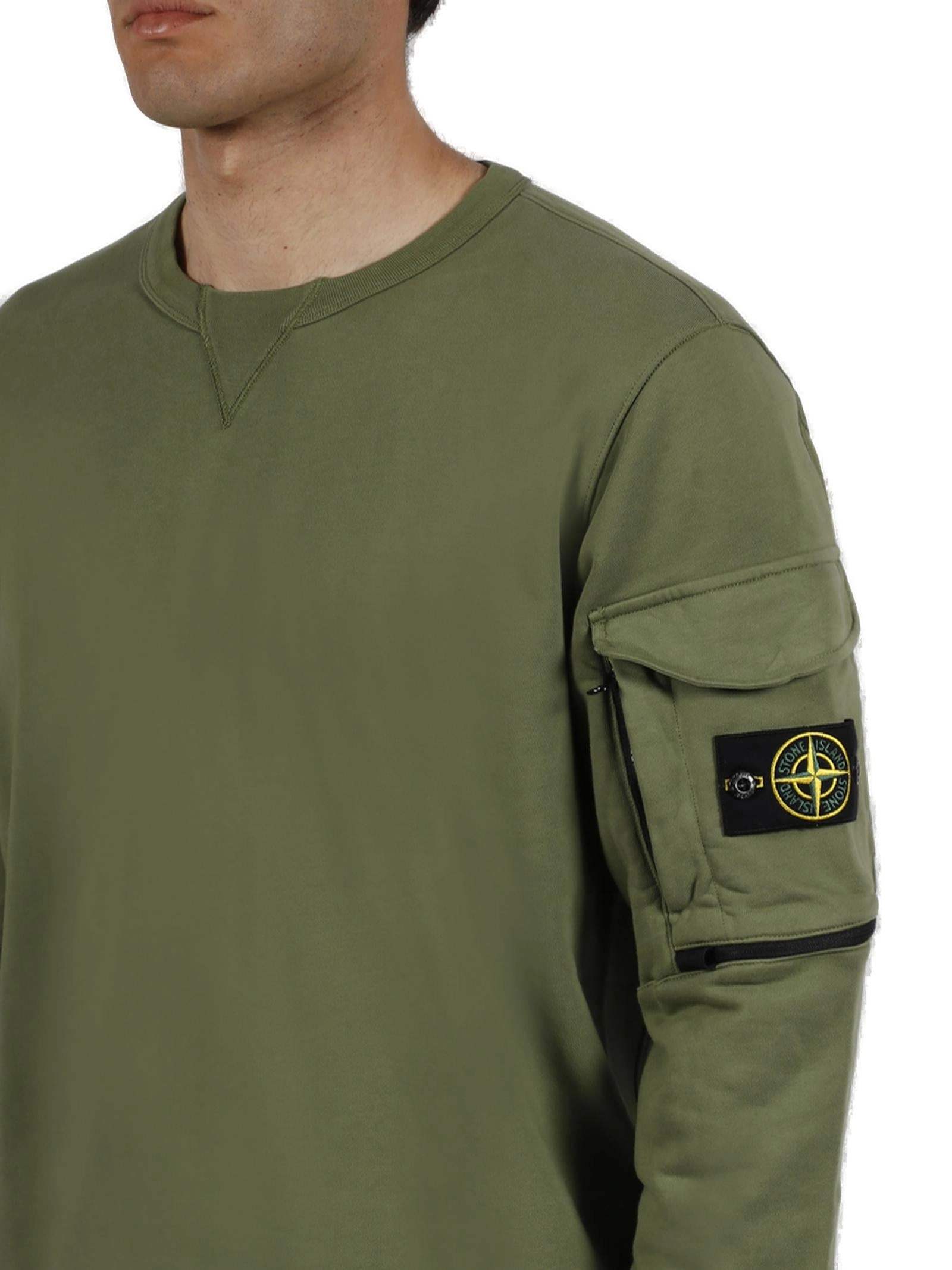 Stone Island Logo Patch Crewneck Sweatshirt