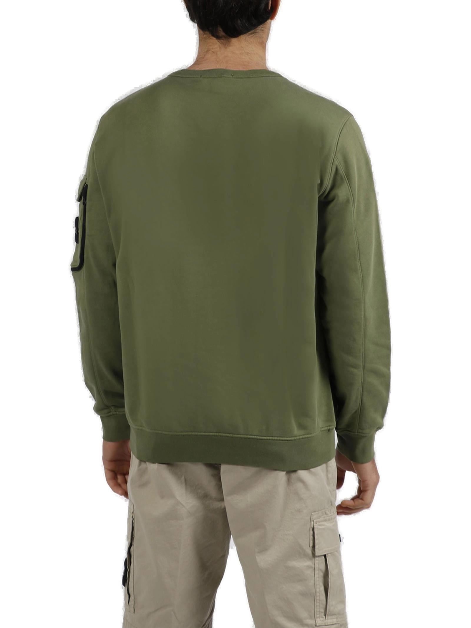 Stone Island Logo Patch Crewneck Sweatshirt