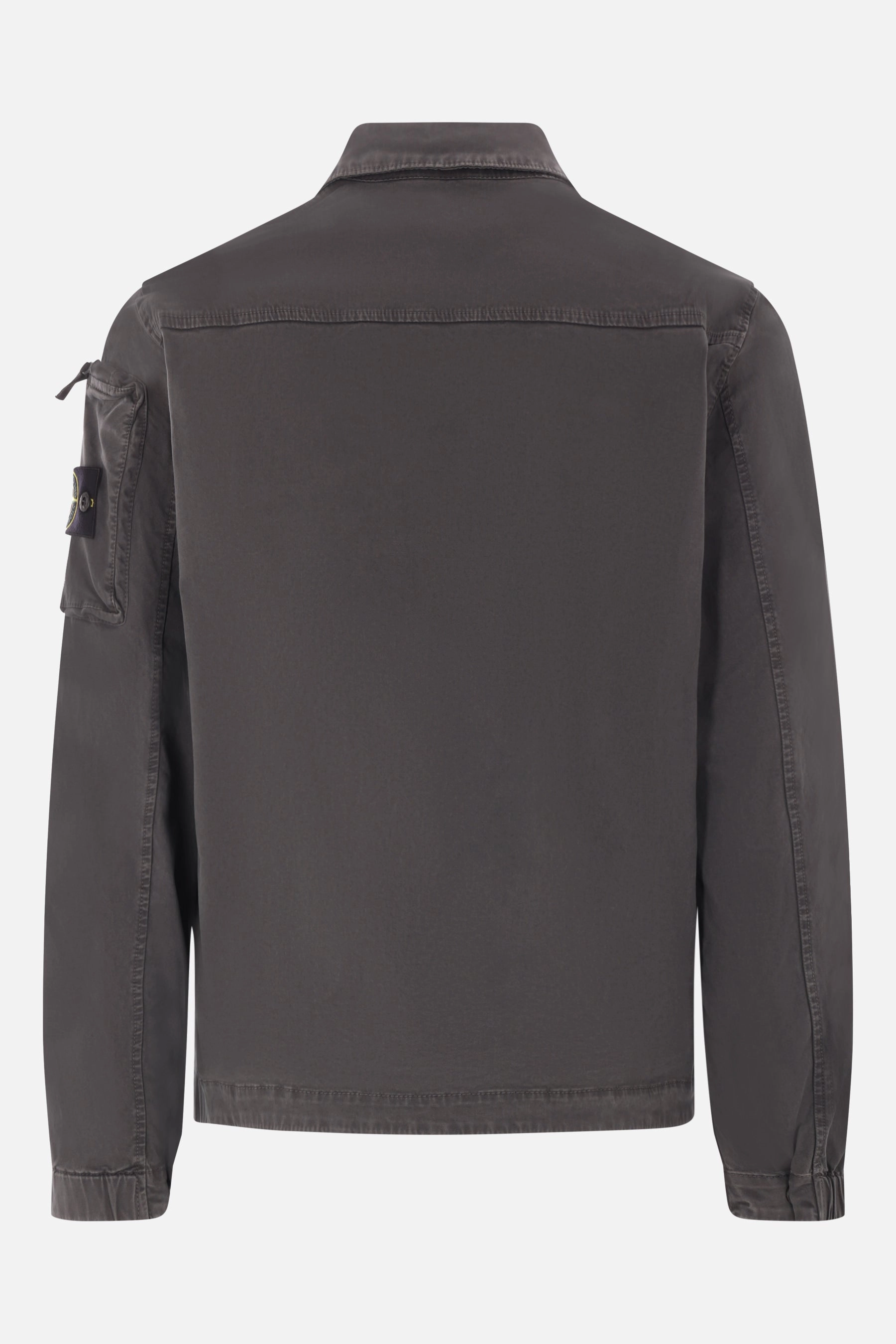 stretch cotton overshirt