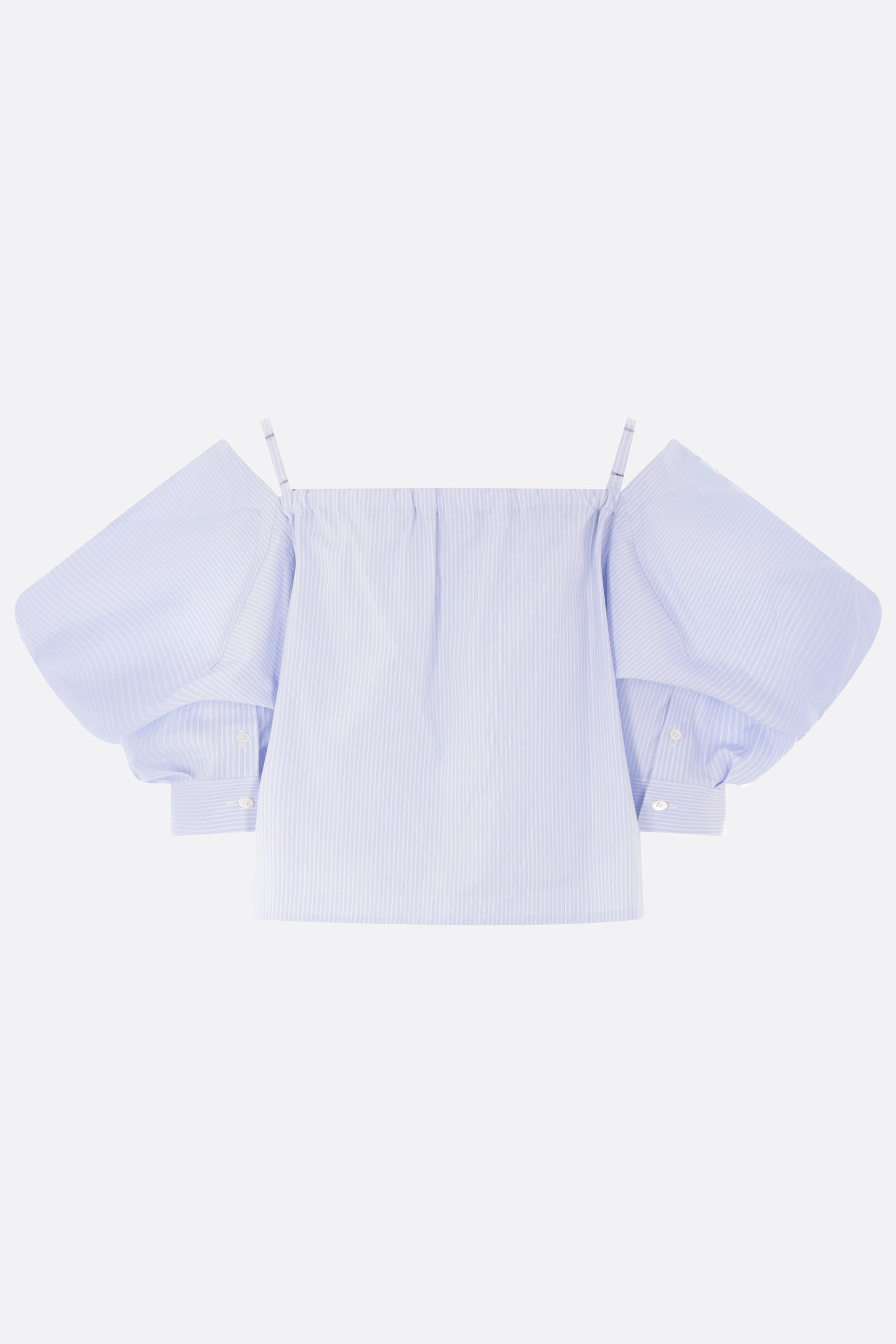 striped cotton poplin top