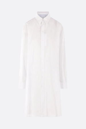 striped poplin shirt dress
