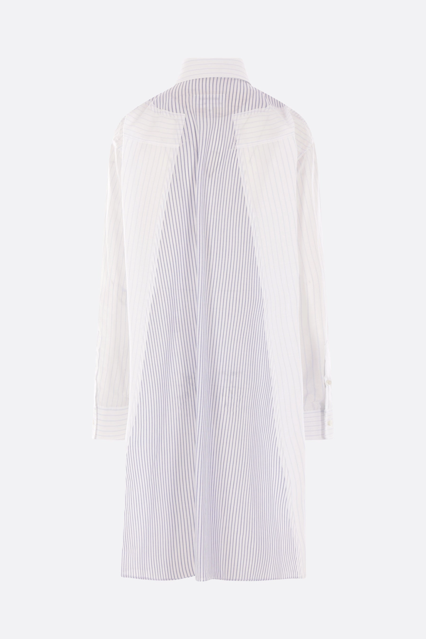 striped poplin shirt dress