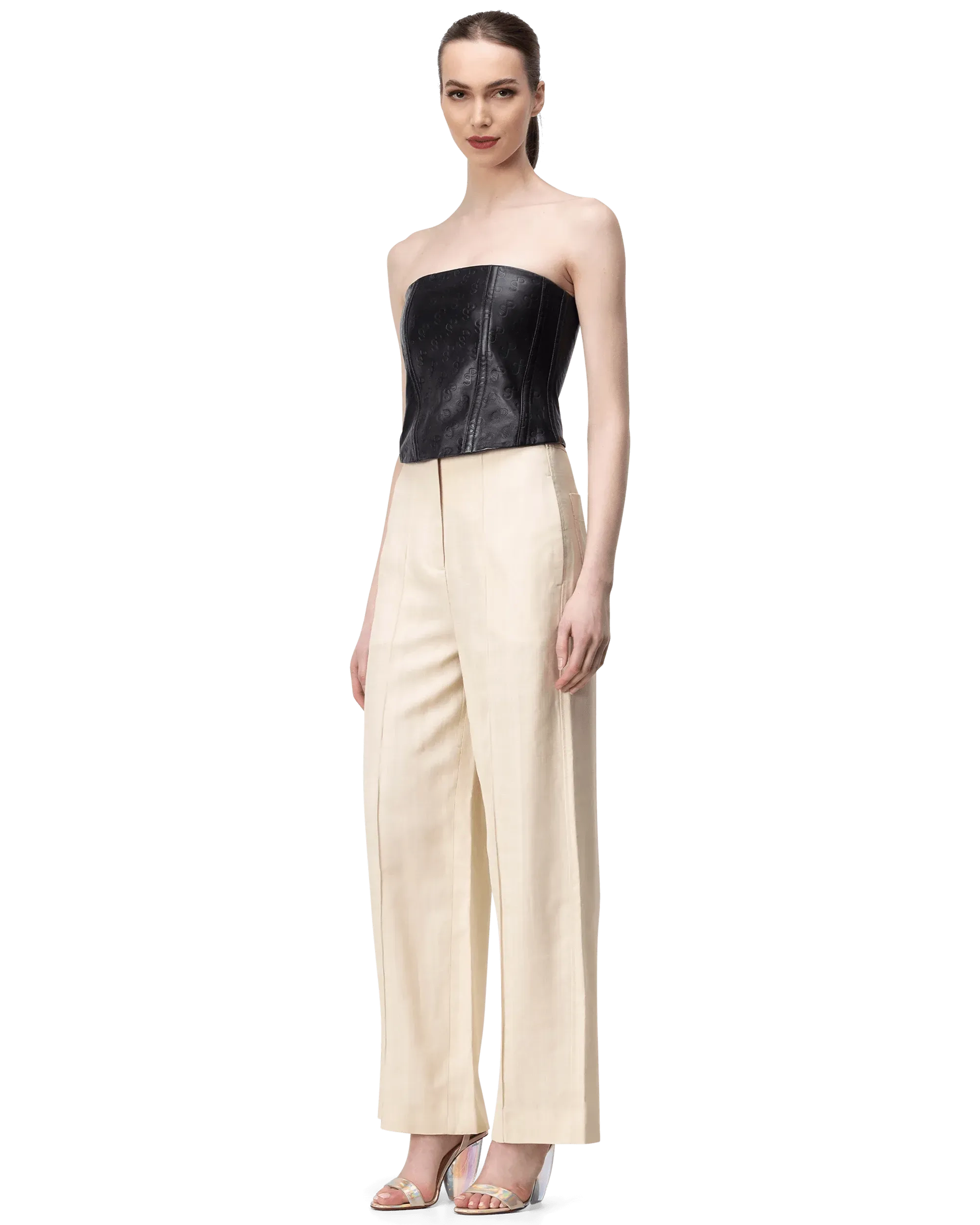 Structured Fine Cotton Trousers