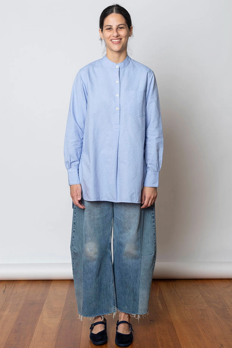 Taro Cotton Oxford Shirt - Chambray