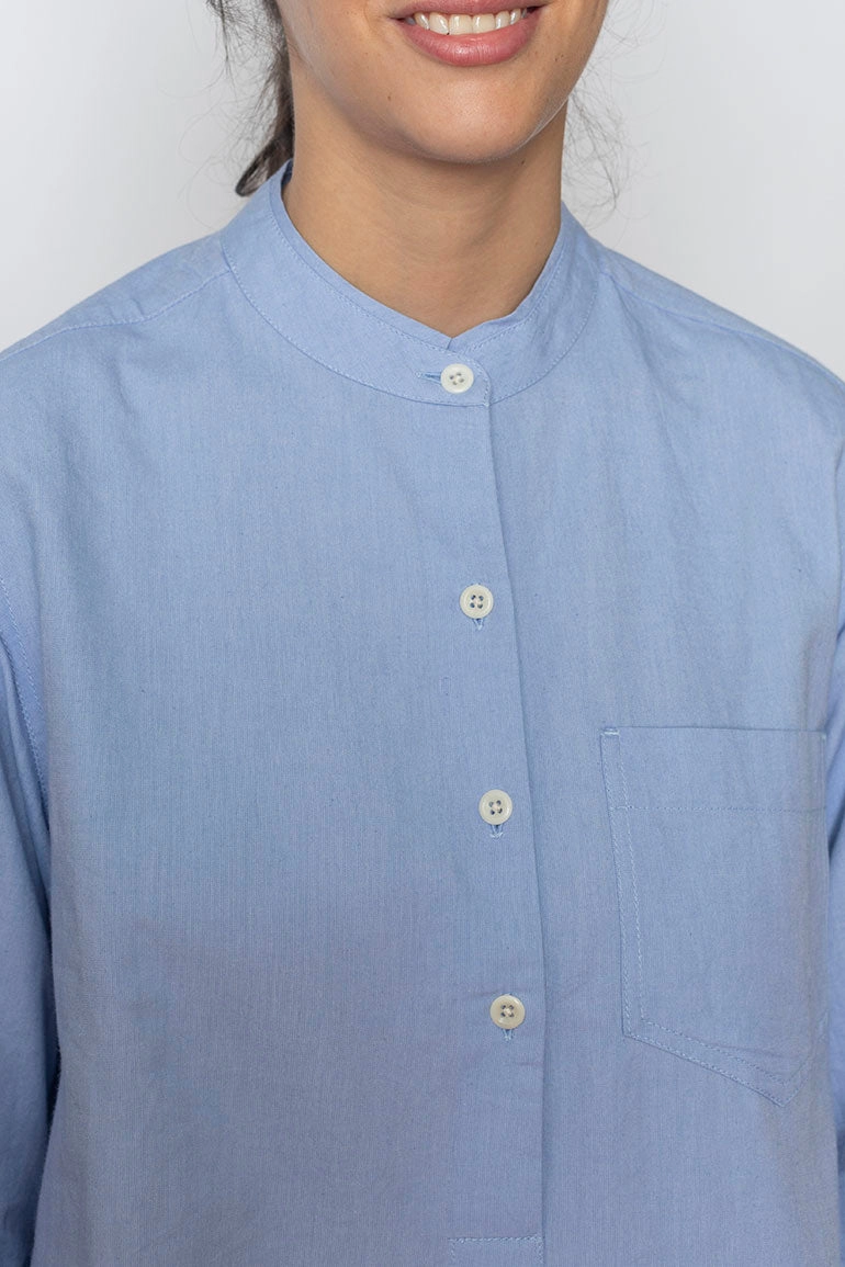 Taro Cotton Oxford Shirt - Chambray