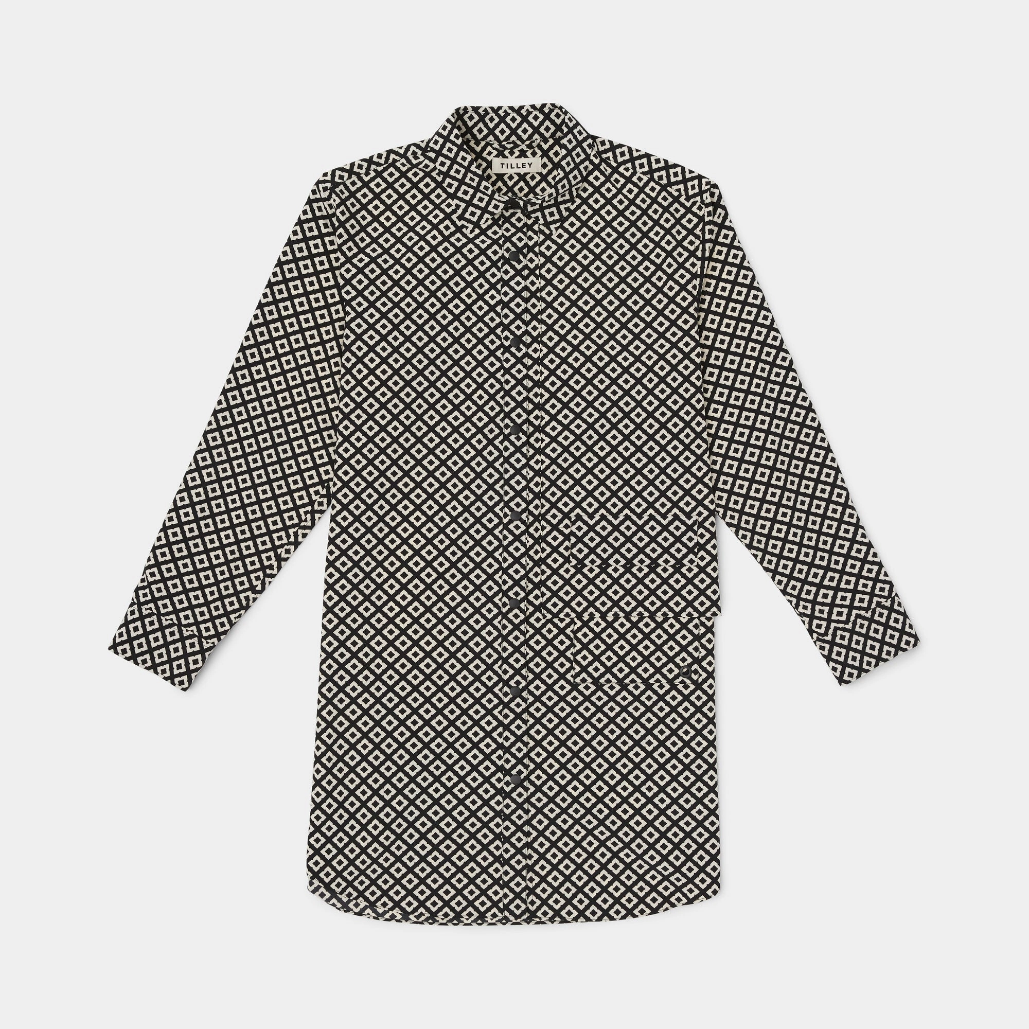 Tech Slk Shirt Dress