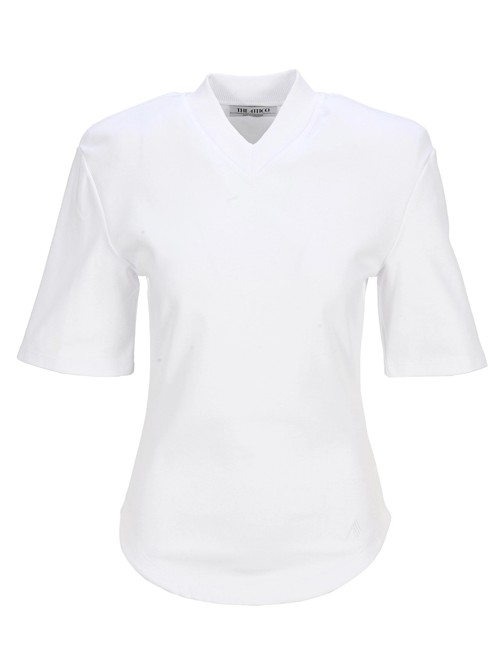The Attico V-Neck Short-Sleeve T-Shirt