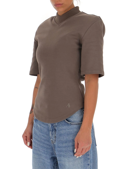 The Attico V-Neck Short-Sleeve T-Shirt