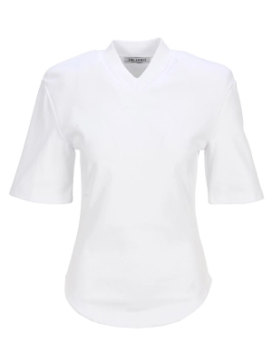 The Attico V-Neck Short-Sleeve T-Shirt