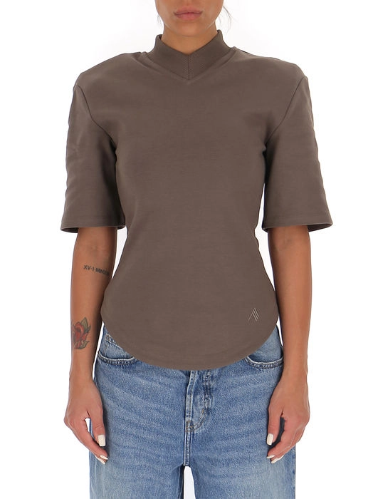 The Attico V-Neck Short-Sleeve T-Shirt
