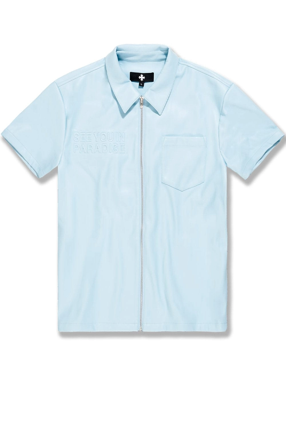 Thriller Full Zip S/S Shirt (Sky Blue)
