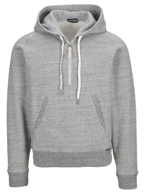 Tom Ford Half-Zipped Drawsting Hoodie