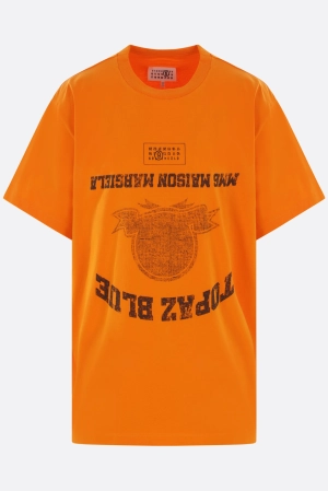 Topaz blue print cotton t-shirt