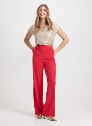 V-Neck T-Shirt & Wide Leg Pants