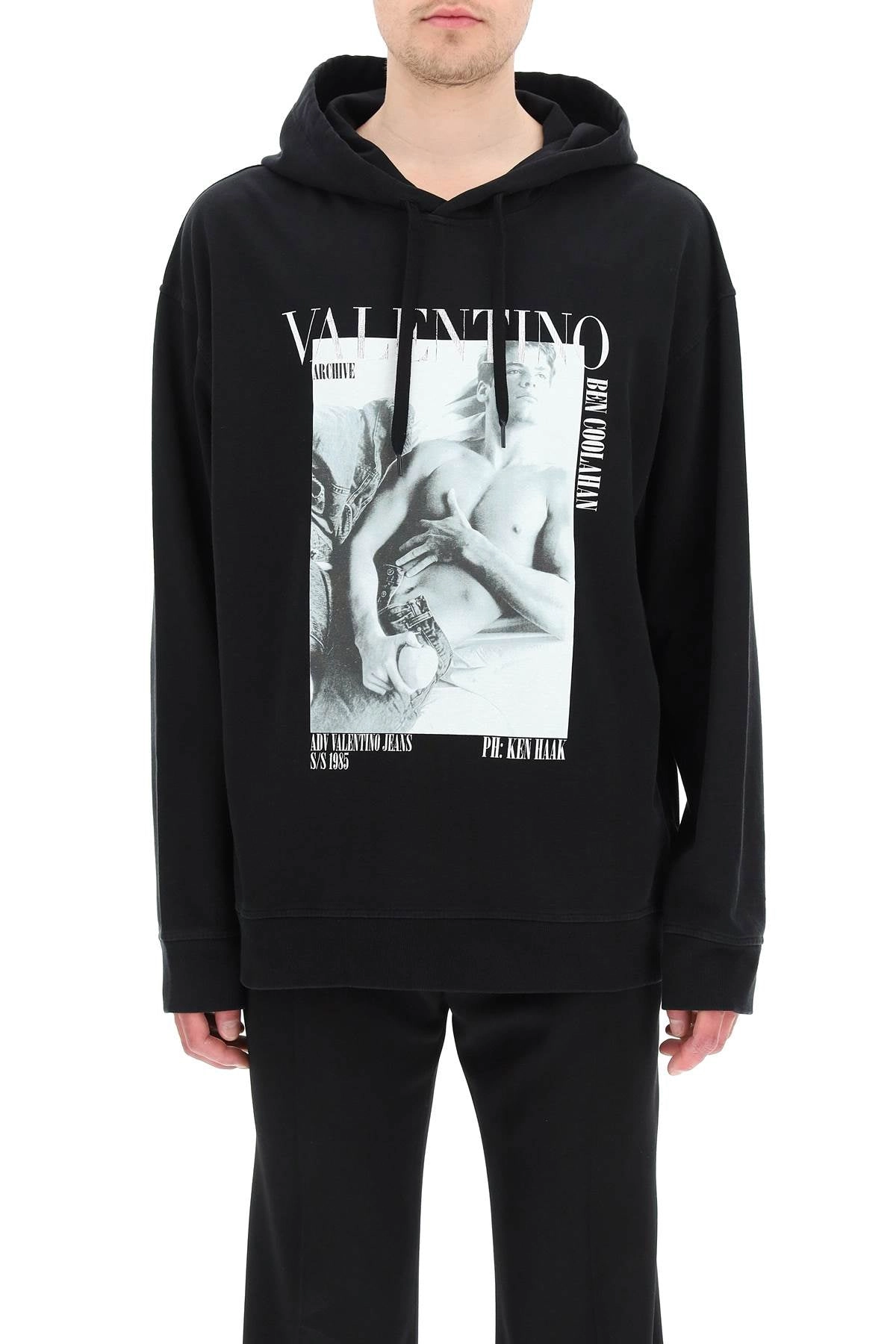 Valentino Graphic Printed Drawstring Hoodie