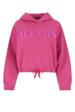 Valentino Logo Detailed Drawstring Hoodie
