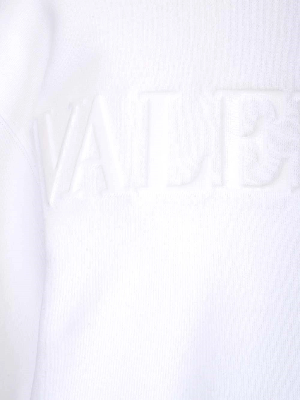 Valentino Logo Embossed Jersey Sweatshirt